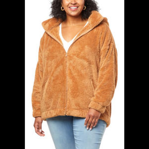 G by Giuliana Women's The Cloud Zip Front Hooded Jacket Brown - Regular